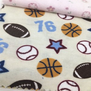 reactive printed flannel fabric