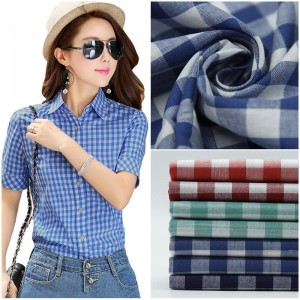 100% cotton yarn dyed shirting fabric